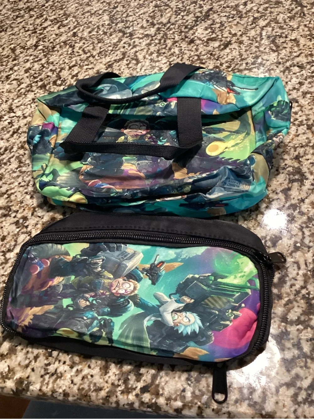 Kids Cartoon Adventure Backpack - Green Multi Print New With Out Tags
